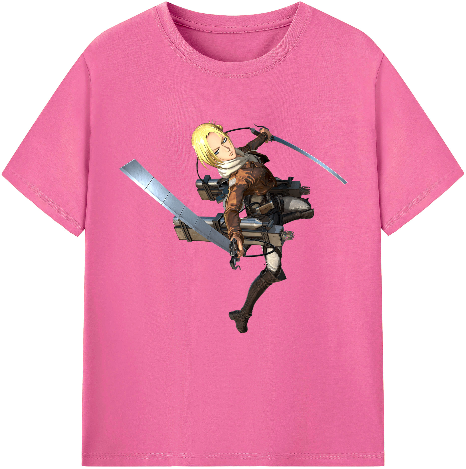 （画像用） 進撃の巨人 アニ・レオンハート Attack on Titan Annie Leonhart レディースカジュアルプリントTシャツ（綿100％）